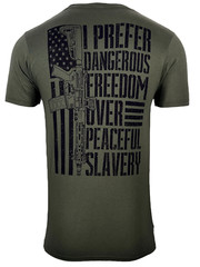 Howitzer Style Men’s T-Shirt Freedom Over Military Grunt MFG