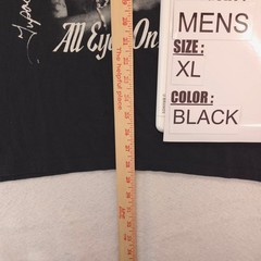 2Pac Tupac Rap Short Sleeve Graphic Crew Neck T Shirt Mens Size XL Black