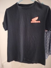 MEN’S TSHIRT Honda Racing Team Checkered Flag Tire Track Moto GP Superbike SMALL