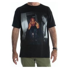 Tupac Shakur Cop the Bird Black Mens T-Shirt 2Pac Rap Hip Hop Tee S-2XL NWT