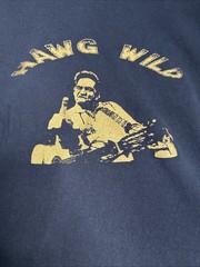 VTG Johnny Cash Hawg Wild Long Sleeve Shirt 2XL Black Man In Black San Quentin