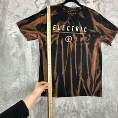 Electric Anvil T-Shirt Men’s L Black Bleach Wash Tie Dye