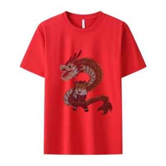Fashion Dragon Rhinestones Summer Short Sleeve Luxury Men Trend Black T-Shirt
