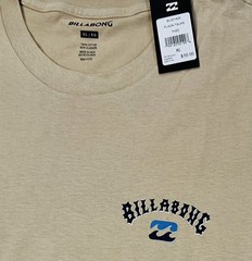 Billabong Men’s Logo T-Shirt XL NWT Plaza Taupe Tan Surf Sand Sun Beach BL001425