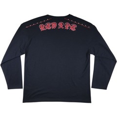 Red Ape Y2K Shirt Mens XXL Black Thermal Pullover Embroidered Streetwear Skater