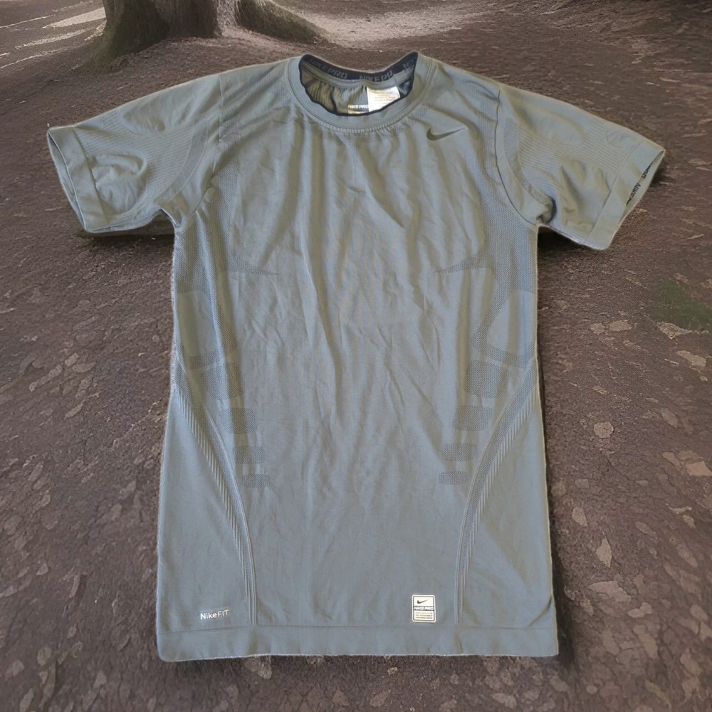 Nike Pro Tight Compression Shirt Gray NikeFIT Athletic Men’s XXL 2XL