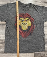 Disney The Lion King Mufasa Head Shirt Mens Large Gray Movie Tee Short Sleeve