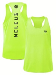NELEUS ‘Dry Fit Logo Muscle’ Mesh Tank Top Men’s M Gym Workout Exercise Grn NWT!