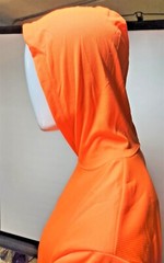 Hi Vis Long Sleeve Safety Shirt With Hoodie, Quick Dry Polyester Birdeye mesh