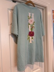 HUF T-shirt Mens XL Flower Celadon Logo Graphic Skate Streetwear HipHop Punk