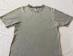 Tommy Hilfiger TH Crew Neck Tee T-shirt Short Sleeve Top Gray Men Medium M