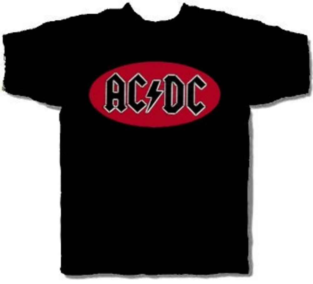AC/DC cd cvr OVAL LOGO Official SHIRT XL New angus young OOP highway back in tnt