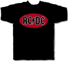 AC/DC cd cvr OVAL LOGO Official SHIRT XL New angus young OOP highway back in tnt