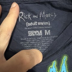 Unisex Rick And Morty Adult Swim Tee Large Blue Pre-owned (M) Medium