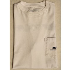 Vineyard Vines Mens White I Whale Golfing Short Sleeve Pocket T-Shirt Small