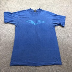 Vintage 1980s Shirt Mens Medium Blue Motivational Slogan I Do More Too