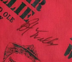 Vintage Boxcar Willie Autograph Grand Ole Opry Bandana Handkerchief Shirt 21×21″