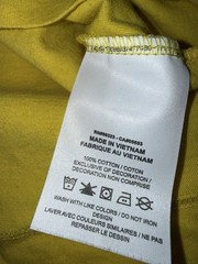 Nike The Nike Tee Mens Yellow Cotton Short Sleeve Medium Embroidered Logo Shirt
