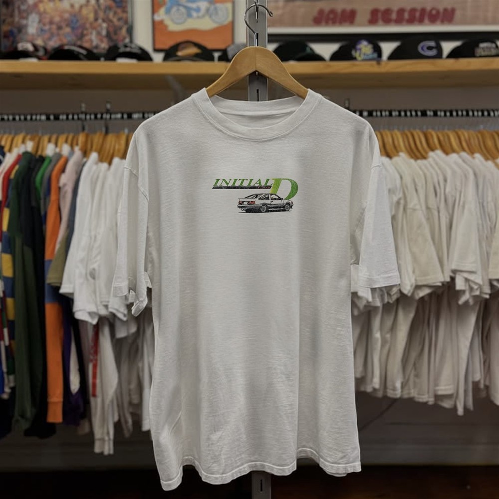 Initial D Washed T-Shirt White L