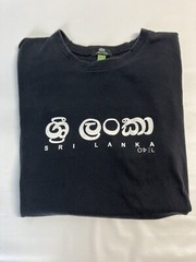 Sri Lanka Large Black T-Shirt Destination Souvenir
