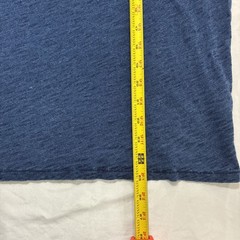 Wallace & Barnes Indigo Blue Heathered Crew Neck Long Sleeve T Shirt – M Medium