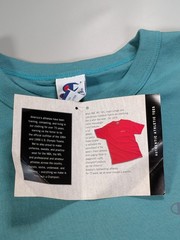 Vintage Champion T-Shirt XL USA Teal Blue 1990s NWT