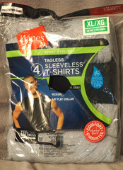Hanes Sleeveless Tee Shirts Size XL/XG 4 Pack NEW OLD STOCK
