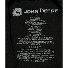 John Deere Mens Graphic T-Shirt Black Short Sleeve Moline Ill Logo AB1010 NWT M