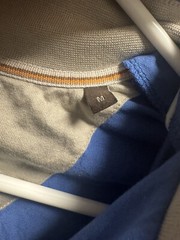 LEFT COAST TEE 1/4 Long Sleeved Pullover Mock Neck Tee Blue Cotton SZ Medium