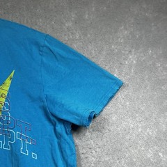 Valabasas Crew Neck T-Shirt Mens Size XXL Blue 100 Miles & Running Short Sleeve