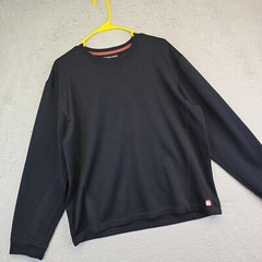 Old Navy Thermal Shirt Mens L Black Crew Neck Long Sleeve Base Layer Warm