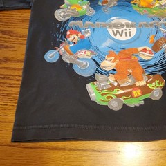 Vintage 2008 Nintendo Mario Kart Wii Graphic TShirt Excellent 16×21 Youth Small