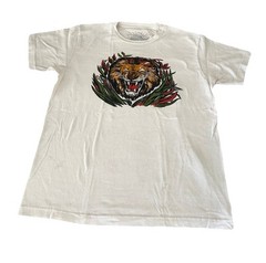 50’s Vintage Print LION T-Shirt M Atomic Age Art Deco Rockabilly Reggae