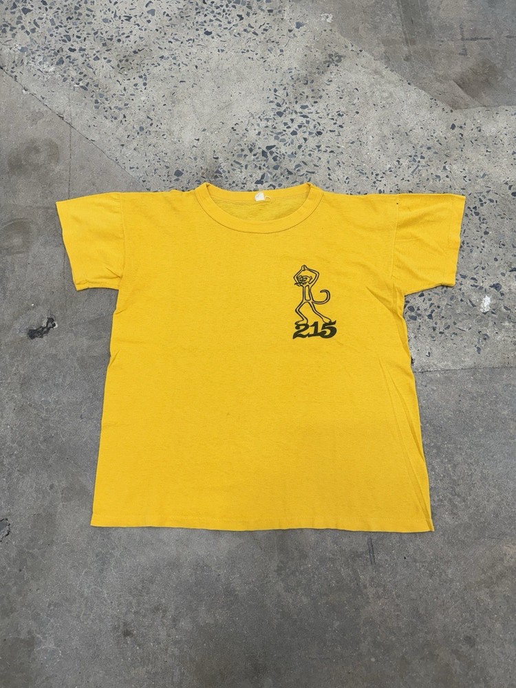 True Vintage 60s 70s Pink Panther 215 Graphic Tee Rare Yellow Single Stitch