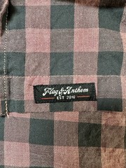 Flag & Anthem Mens XL Red Black Plaid Long Sleeve Button Up Shirt Cotton Stretch