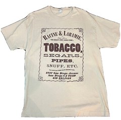 Racine & Laramie Tobacco Store T-Shirt. Large. San Diego’s First Cigar Shop.