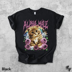 Alpha Male Funny Kitten Ironic Comfort Tee Cat Lover Gift