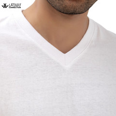 Pack of 12 Shirts | White V-Neck T-Shirt | Urban Connection | Sizes: Small – 6XL