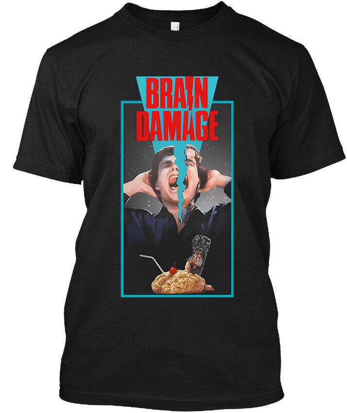 New Brain Damage American Horror Comedy Movie Vintage Logo T-Shirt Size S to 4XL