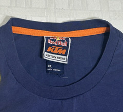 Red Bull Energy Drink KTM T-Shirt Mens XL Motocross Racing Team Logo Blue Orange
