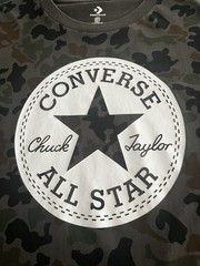 Converse Mens Chuck Taylor All Star T-Shirt, Camo, Medium Green Black