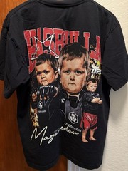UFC Hasbulla Magomedov Double-Sided Graphic Black T-Shirt Men’s Size M