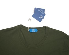 Kired by Kiton $295 NWT Crepe Cotton Short Sleeve Green Slim T-Shirt M (50 IT)