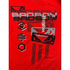 Vintage Bad Boy T-Shirt Men S Red MMA Eyes Graphic Cotton Streetwear Fight Y2K