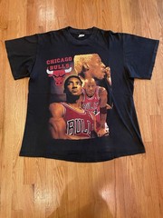 Vintage 90’s Chicago Bulls Rap Tee XXL TOP Single Stitch Hip Hop Jordan Rodman
