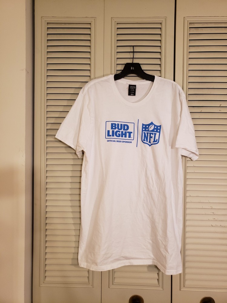 Bud Light NFL Official Sponsor T-Shirt Size XL Licensed Hanes
