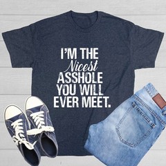 I’m The Nicest Sarcastic Humor Graphic Tee Gift For Men Novelty Funny T Shirt