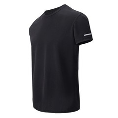 Men’s Solid Color Round Neck Short Sleeve Top 2/4/6 Piece Printed Cuffs Sports