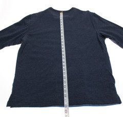 Left Coast Tee NWOT Reversible Long Sleeve Henley T-Shirt Size XL in Blue Cotton