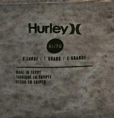 Hurley Men’s Gray Graphic Logo Crew Neck Knit Short Sleeve T-Shirt XL